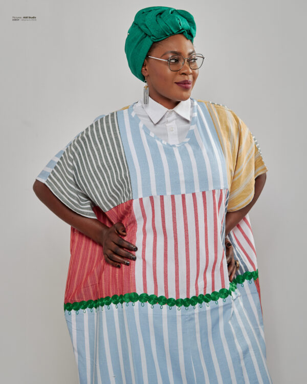 Robe PC - Patch de Coton à Rayures & Broderie Fine – Image 5